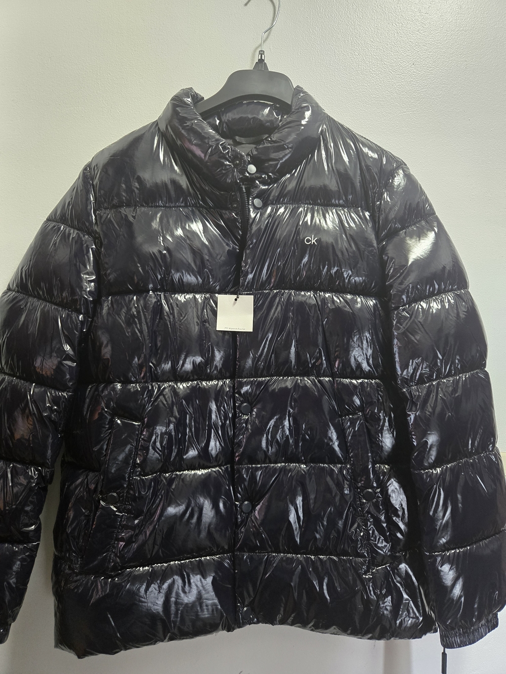 Calvin Klein Shiny Black Puffer Jacket